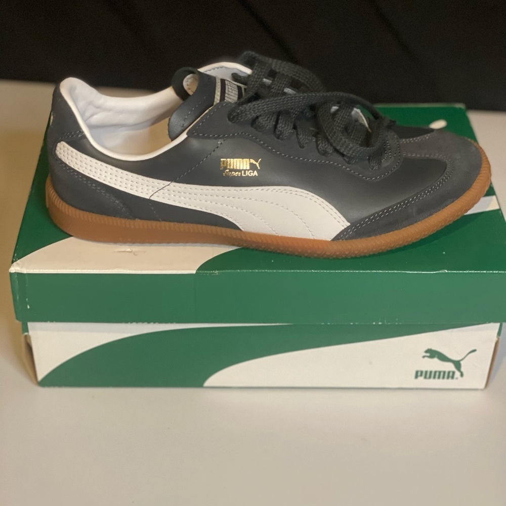 Puma Gray White Gum Classic Sneakers